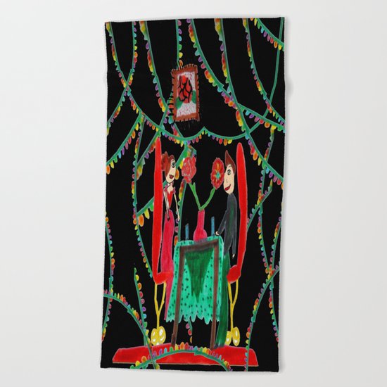 Christmas Dinner | Kids Painting Beach Towel