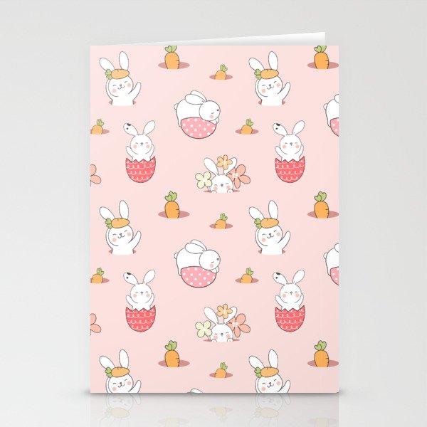 Easter Bunny Garden Stationery Cards
