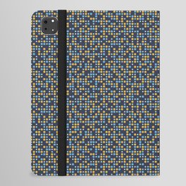 Navy Blue 70s Midcentury Dots iPad Folio Case
