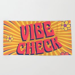 Vibe Check Psychedelic 60s Beach Towel