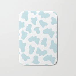 Baby Blue Cow Print Pattern Bath Mat