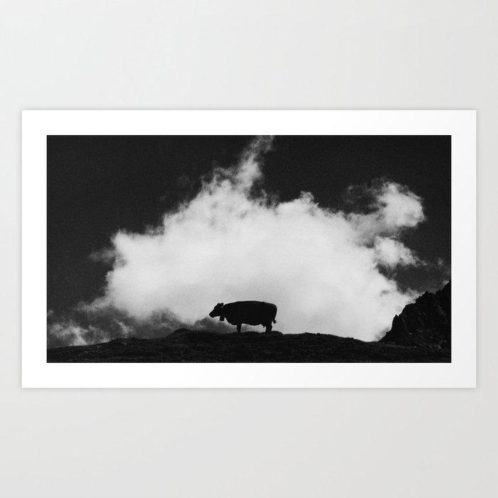 cow and cloud Art Print