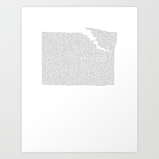 Erosion & Typography 2 Art Print