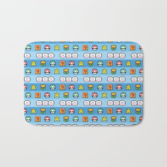 Pixel retro game Bath Mat