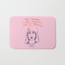 Your ignorance is more scandalous than my promiscuity Bath Mat | Political, Illustration, People 