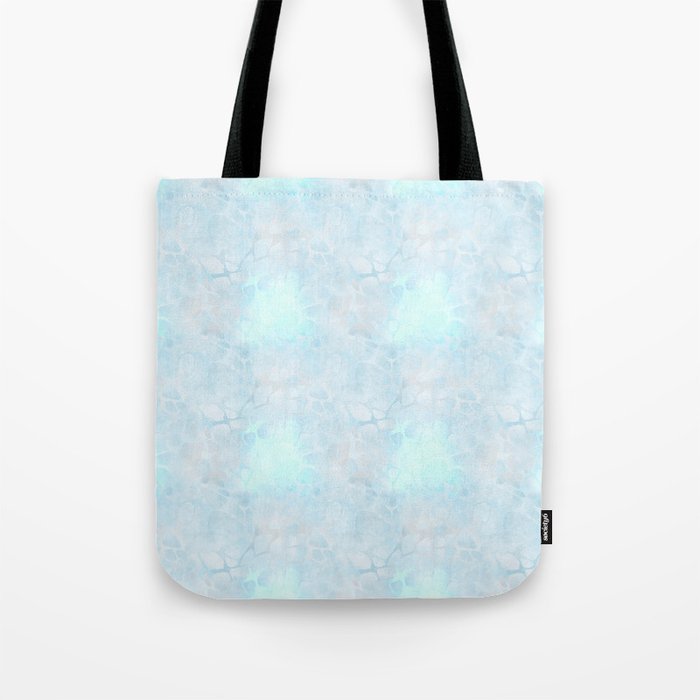 Pastel Blue Batik Pattern Tote Bag