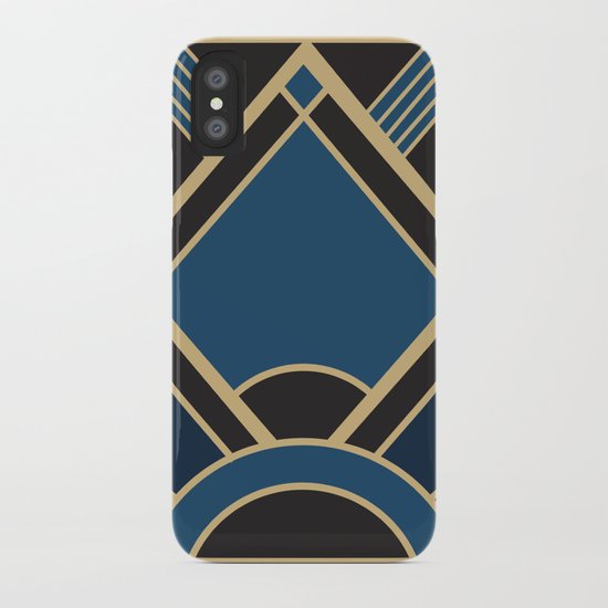 Art Deco New Tomorrow In Blue iPhone Case