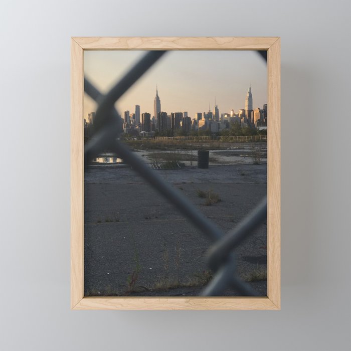 Brooklyn View of NYC Skyline Framed Mini Art Print
