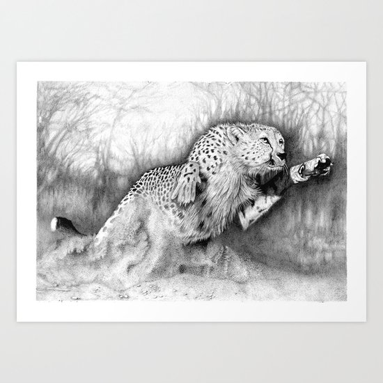 "In Pursuit" (Cheetah) Art Print