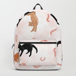 Cats Love Shrimp - Salmon Pink Theme Backpack
