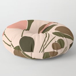 Minimalistic Rubber Tree Houseplant  Floor Pillow