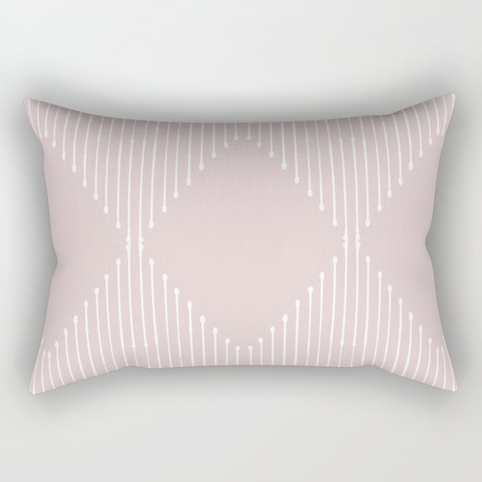 Geo (Linen Pink) Rectangular Pillow
