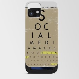 Social Media Makes You Blind Snellen Eye Chart Message iPhone Card Case