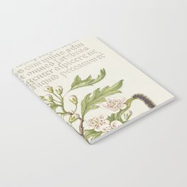 Vintage calligraphic art with green plants Notebook