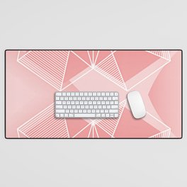 Two Hearts Beating As One - Coral Desk Mat