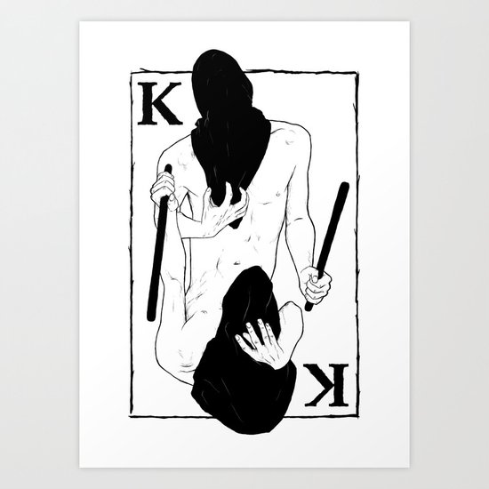 King of Clubs Art Print