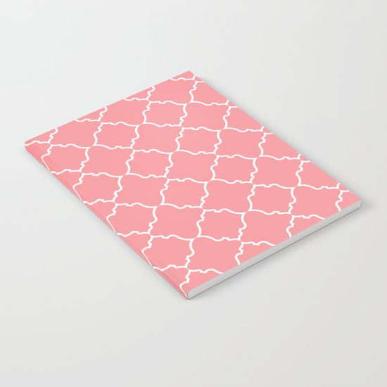Moroccan White and Coral Notebook