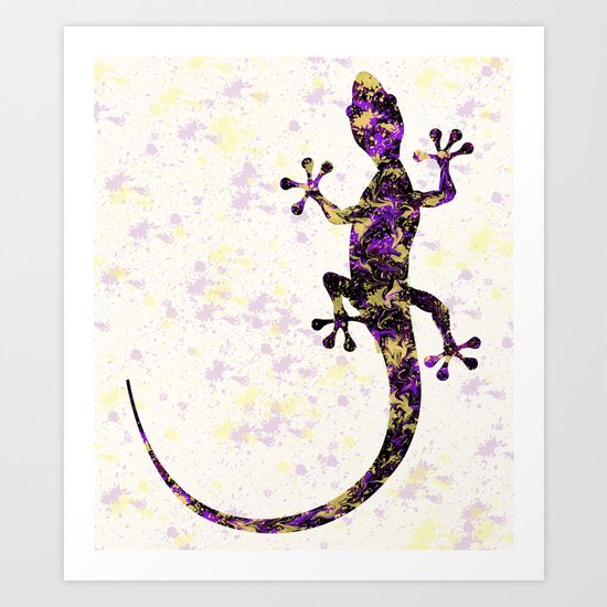 Abstract Lizard Art Print