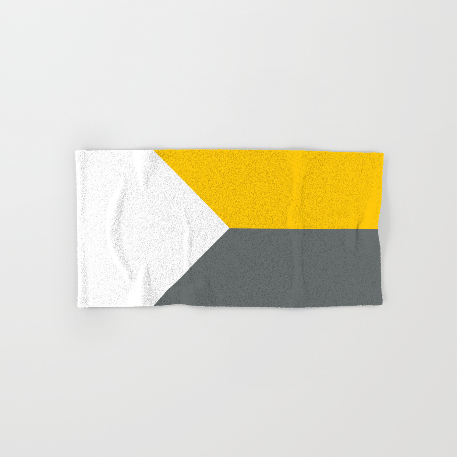 yellow grey towels