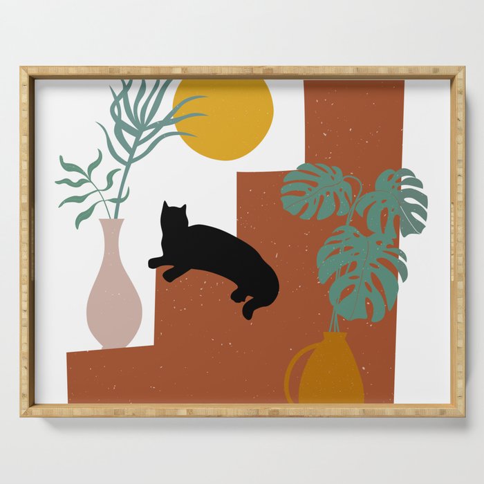 The Cat and The Sun II Serving Tray