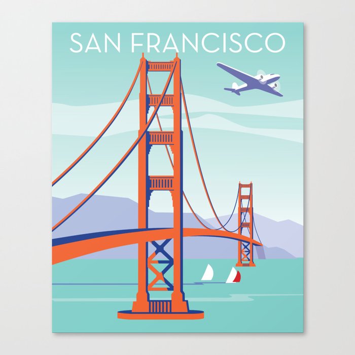 San Francisco: Golden Gate Bridge Canvas Print