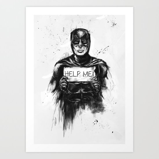 help me! Art Print