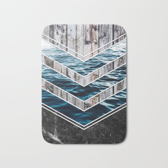 Striped Materials of Nature III Bath Mat