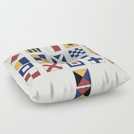 Re-make of Plate VII Signal Flags from The Color of Life by Arthur G. Abbott, 1947 (interpretation, no text) Floor Pillow