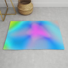 Abstract Colorful Flower Rug