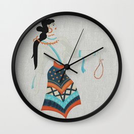 Ancient Greek Wall Art  Wall Clock | Decor, Linen, Woman Art, Greece, Graphicdesign, Beauty, Long Hair, Girl, Museum, Digital 