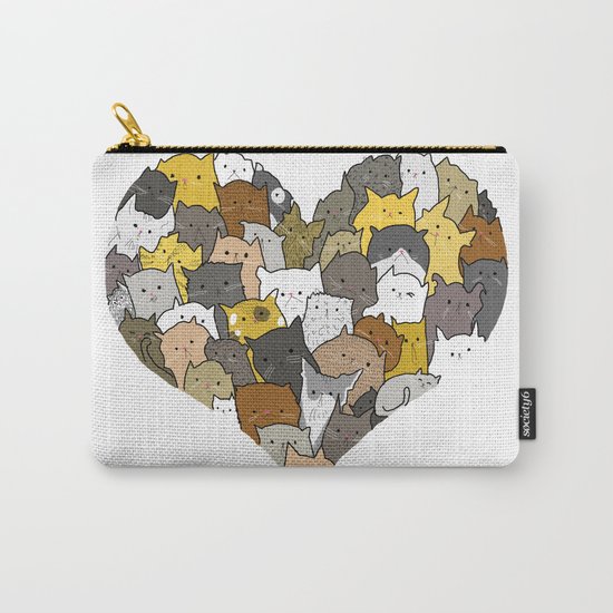 I Love Cats Carry-All Pouch