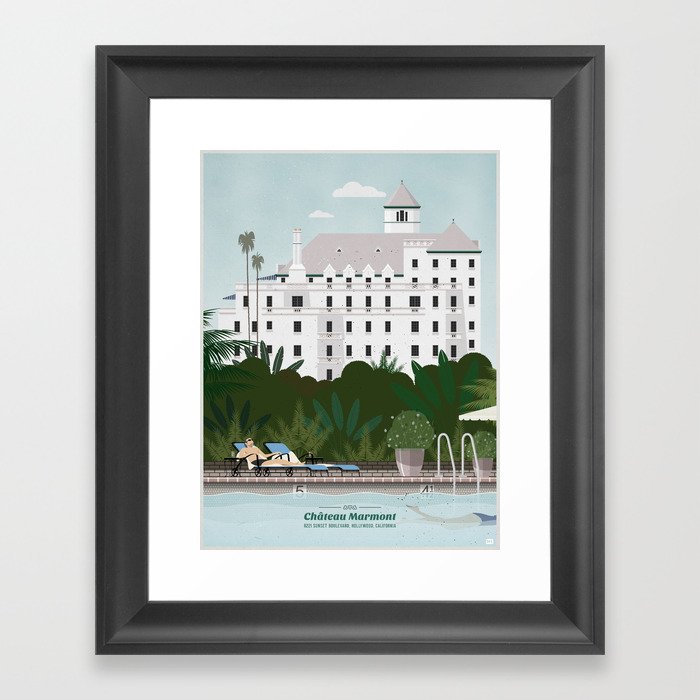 Chateau Marmont hotel Framed Art Print