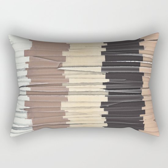 Shredded Stripes Abstract Rectangular Pillow