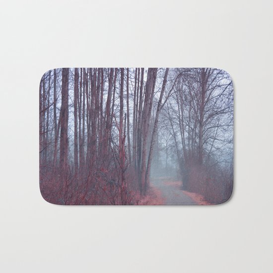 Autumn Walk Through the Park Bath Mat