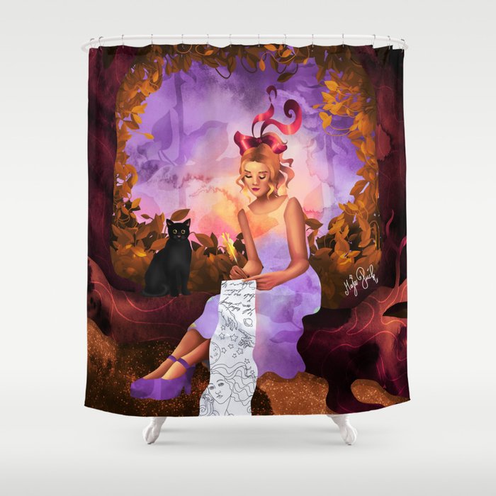 The Writer Shower Curtain