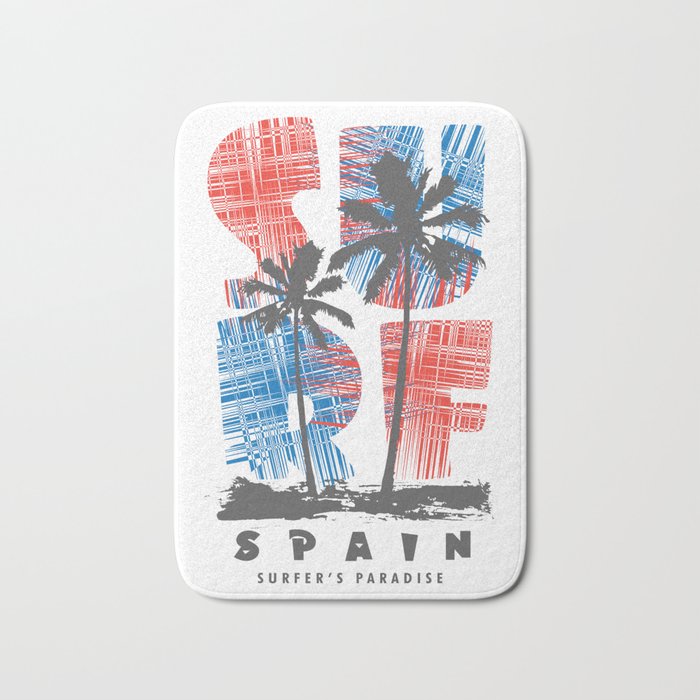 Spain surf paradise Bath Mat