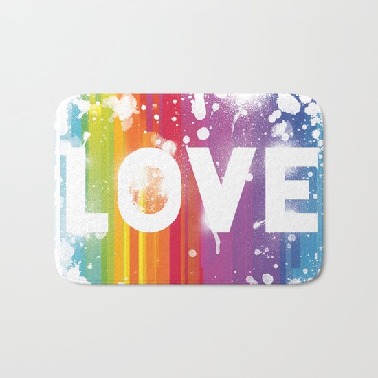 For Love - White Background Bath Mat