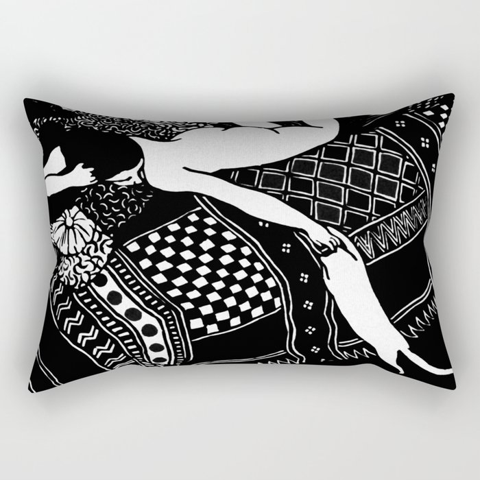 Felix Vallotton - La Paresse Classic ,Woman And Cat Rectangular Pillow