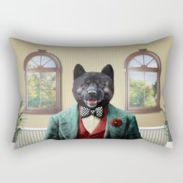 Portrait of Arnie Akita Rectangular Pillow