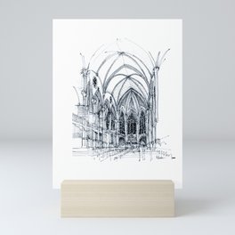 St. Eugene Mini Art Print | Neo Gothic, Nathanrichardson, Sketch, Design, Ink, France, Art, Church, Nrcdsn, Drawing 