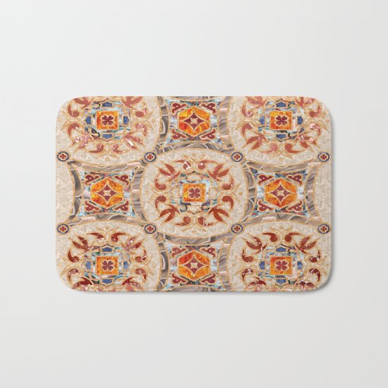 Brown Mandala 01 Bath Mat