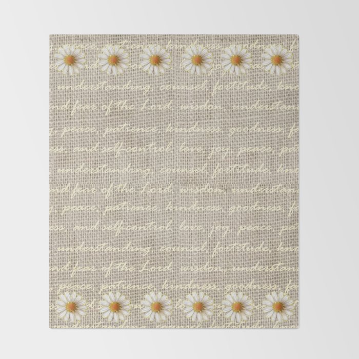 Fruits Of The Spirit With Daisy Throw Blanket By Sjantsch Society6