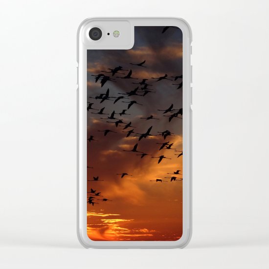 flamingos Clear iPhone Case