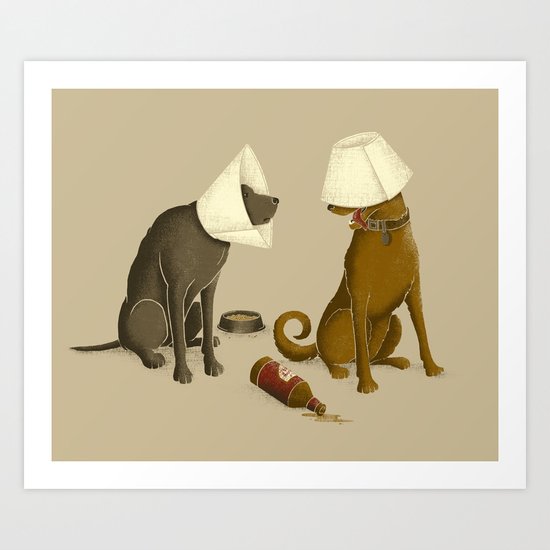 Drunk Dog Art Print