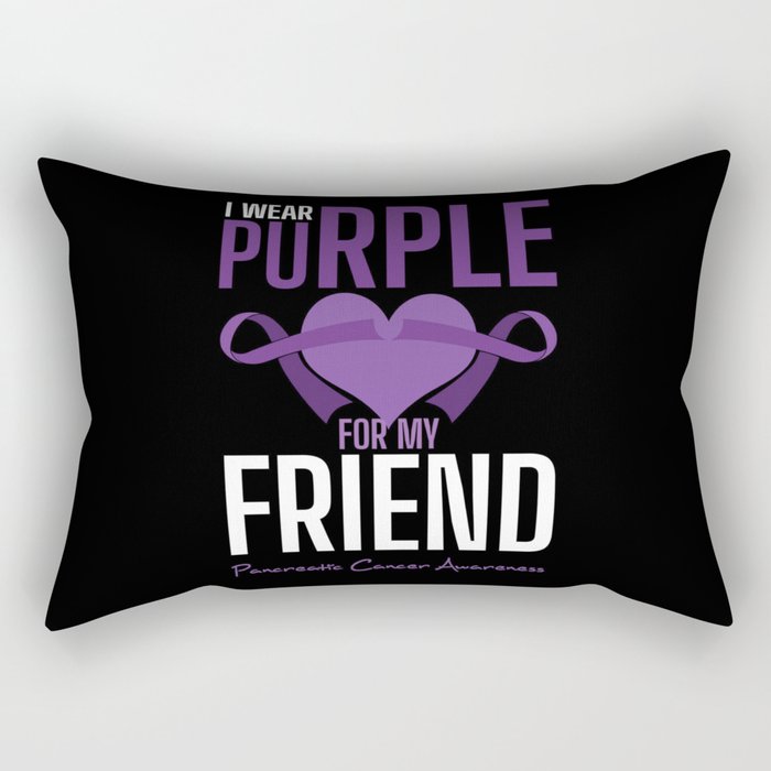 Purple For Friend November Pancreatic Cancer Rectangular Pillow