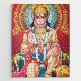 Lord Hanuman Hindu Art Jigsaw Puzzle