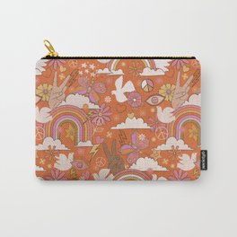 Flower Power Pattern Carry-All Pouch