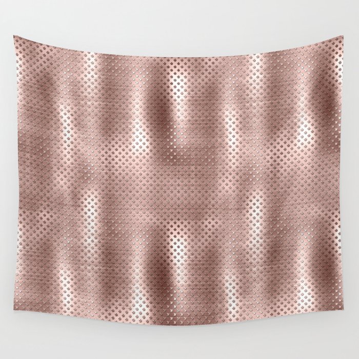 Rose Gold Brushed Metallic Texture Wall Tapestry