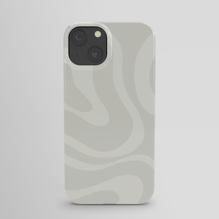 Modern Liquid Swirl Abstract in Bone iPhone Case