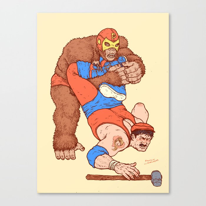 Gorilla Clutch Canvas Print